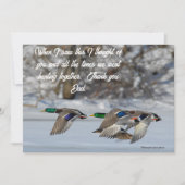 Winterflug Feiertagskarte (Vorderseite)