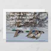 Winterflug Feiertagskarte (Vorne/Hinten)