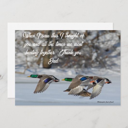 Winterflug Feiertagskarte (Vorne/Hinten)