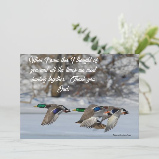 Winterflug Feiertagskarte (Stehend Vorderseite)