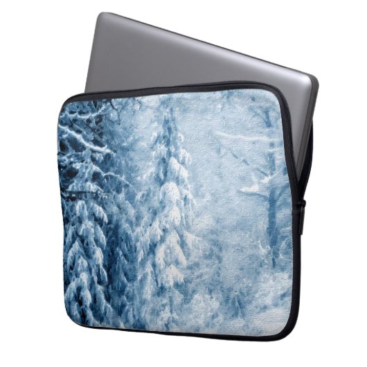 Winterflüster Laptopschutzhülle (Vorderseite Links)