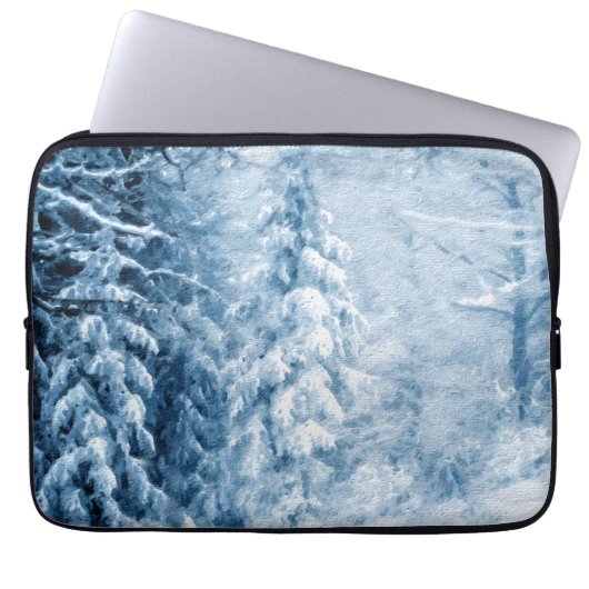 Winterflüster Laptopschutzhülle (Vorderseite)