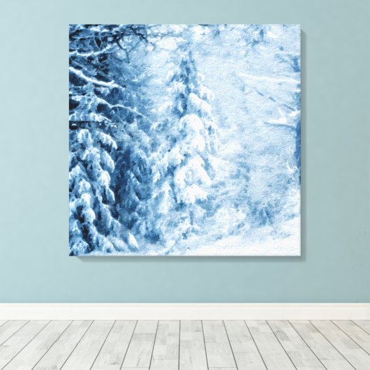 Winterflüster Leinwanddruck (Insitu (Holzboden))