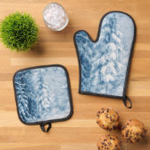 Winterflüster Ofenhandschuh & Topflappen-Set (Oben Unten)