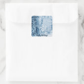 Winterflüster Quadratischer Aufkleber (Tasche)