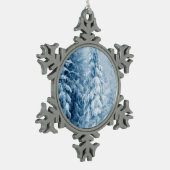 Winterflüster Schneeflocken Zinn-Ornament (Links)