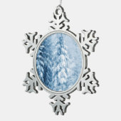Winterflüster Schneeflocken Zinn-Ornament (Rechts)