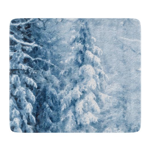 Winterflüster Schneidebrett (Vorderseite)