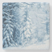 Winterflüster Steinuntersetzer (Vorderseite)