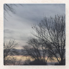 Winterflüstern Glasuntersetzer