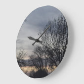 Winterflüstern Große Wanduhr (Winkel)