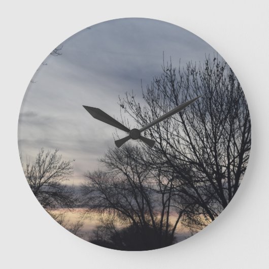 Winterflüstern Große Wanduhr (Vorderseite)