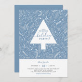Winterfolie | Einladung zur Blue Holiday Party (Vorne/Hinten)