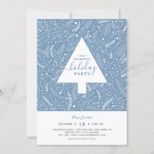 Winterfolie Einladung zur Blue Holiday Party