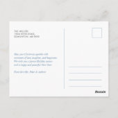 Winterfolie | Merry & Bright Holiday Foto Postkarte (Rückseite)