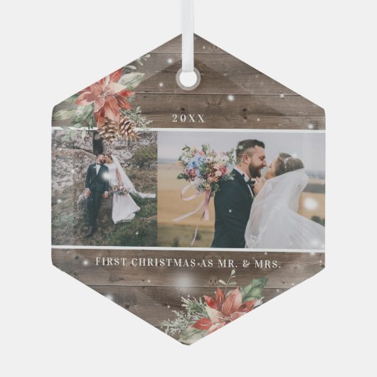 Winterfolie | Verheiratete Weihnachtsschmuck (Vorderseite)