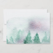 Winterfolien und Kiefernkronengrenze Feiertagskarte (Rückseite)