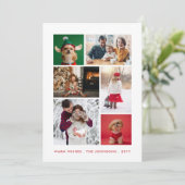 WinterfotoCollage Feiertagskarte (Stehend Vorderseite)