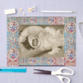 WINTERFOTOVORLAGE, ANGELN, WERTVOLLE JEWELS, GEMS SEIDENPAPIER (Handwerk)