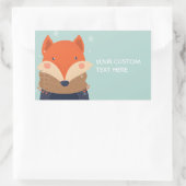 Winterfox-Aufkleber für den benutzerdefinierten Te Rechteckiger Aufkleber (Tasche)