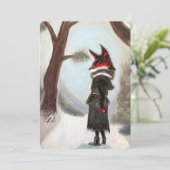 Winterfox Handgemalte Karte (Stehend Vorderseite)