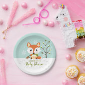 WinterFox in der Windel-Babyparty Pappteller (Party)