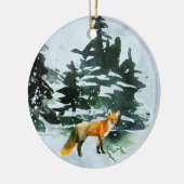 WinterFox Keramik Ornament (Links)