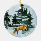 WinterFox Keramik Ornament (Hinten)