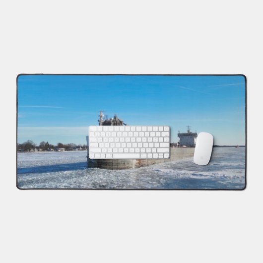 Winterfrachter Manitoulin Great Sees Ship Schreibtischunterlage (Tastatur & Maus)