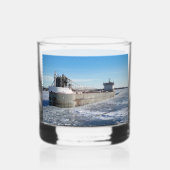 Winterfrachter Manitoulin Great Sees Ship Whiskyglas (Rückseite)