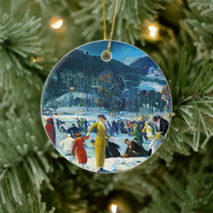 Winterfreude • Feine Kunst Keramik-Ornament Keramik Ornament