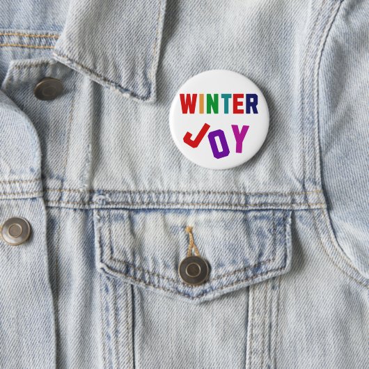 Winterfreude - Gemütliche, bunte Briefe Button (Beispiel)