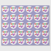 Winterfreude - Gemütliche, bunte Briefe Geschenkpapier (Flach)