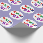 Winterfreude - Gemütliche, bunte Briefe Geschenkpapier (Ecke)