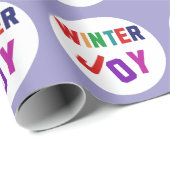 Winterfreude - Gemütliche, bunte Briefe Geschenkpapier (Rolleneckpunkt)