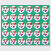 Winterfreude - Gemütliche, bunte Briefe Geschenkpapier (Flach)