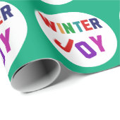 Winterfreude - Gemütliche, bunte Briefe Geschenkpapier (Rolleneckpunkt)