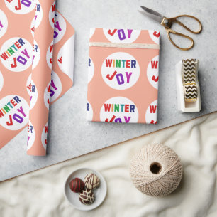Winterfreude - Gemütliche, bunte Briefe Geschenkpapier