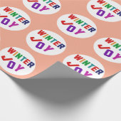 Winterfreude - Gemütliche, bunte Briefe Geschenkpapier (Ecke)