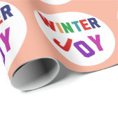 Winterfreude - Gemütliche, bunte Briefe Geschenkpapier (Rolleneckpunkt)