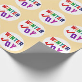 Winterfreude - Gemütliche, bunte Briefe Geschenkpapier (Ecke)