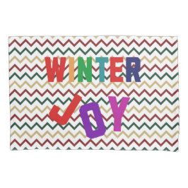 Winterfreude - Gemütliche, bunte Briefe Kissenbezug