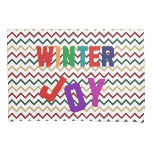 Winterfreude - Gemütliche, bunte Briefe Kissenbezug (Vorderseite)