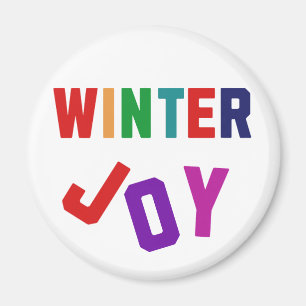 Winterfreude - Gemütliche, bunte Briefe Magnet