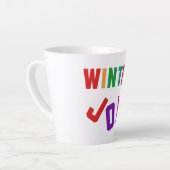 Winterfreude - Gemütliche, bunte Briefe Milchtasse (Linke Ecke)