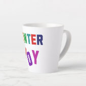 Winterfreude - Gemütliche, bunte Briefe Milchtasse (Rechte Ecke)