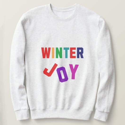 Winterfreude - Gemütliche, bunte Briefe Sweatshirt (Design vorne)
