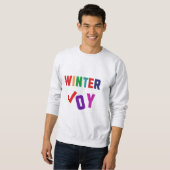 Winterfreude - Gemütliche, bunte Briefe Sweatshirt (Vorne ganz)