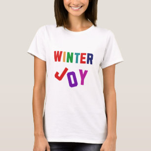 Winterfreude - Gemütliche, bunte Briefe T-Shirt