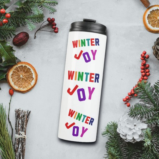 Winterfreude - Gemütliche, bunte Briefe Thermosbecher